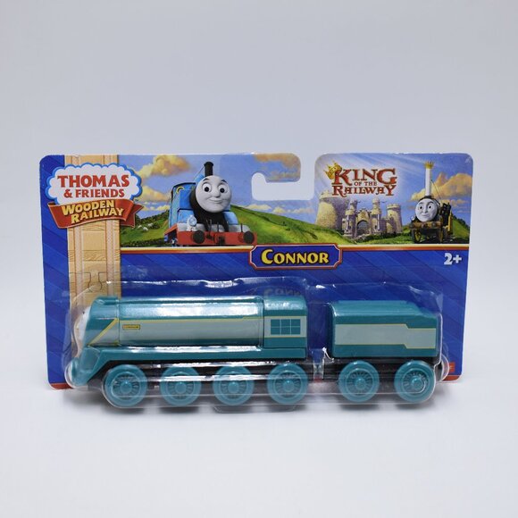Connor & Tender King of the Railway Thomas & Friends Wooden Railway Engine New - Picture 1 of 7